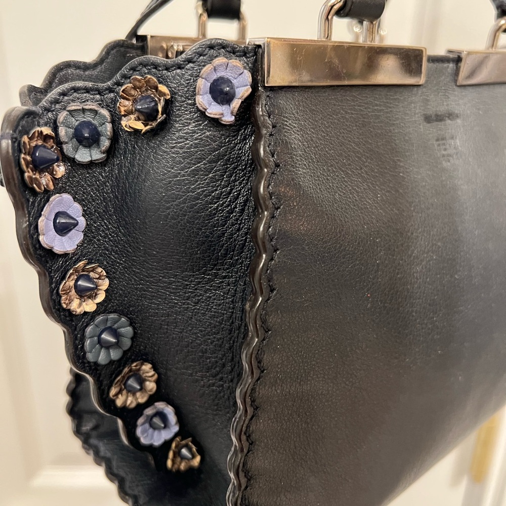 Fendi 3Jours navy blue leather mini bag - Picture 3 of 12